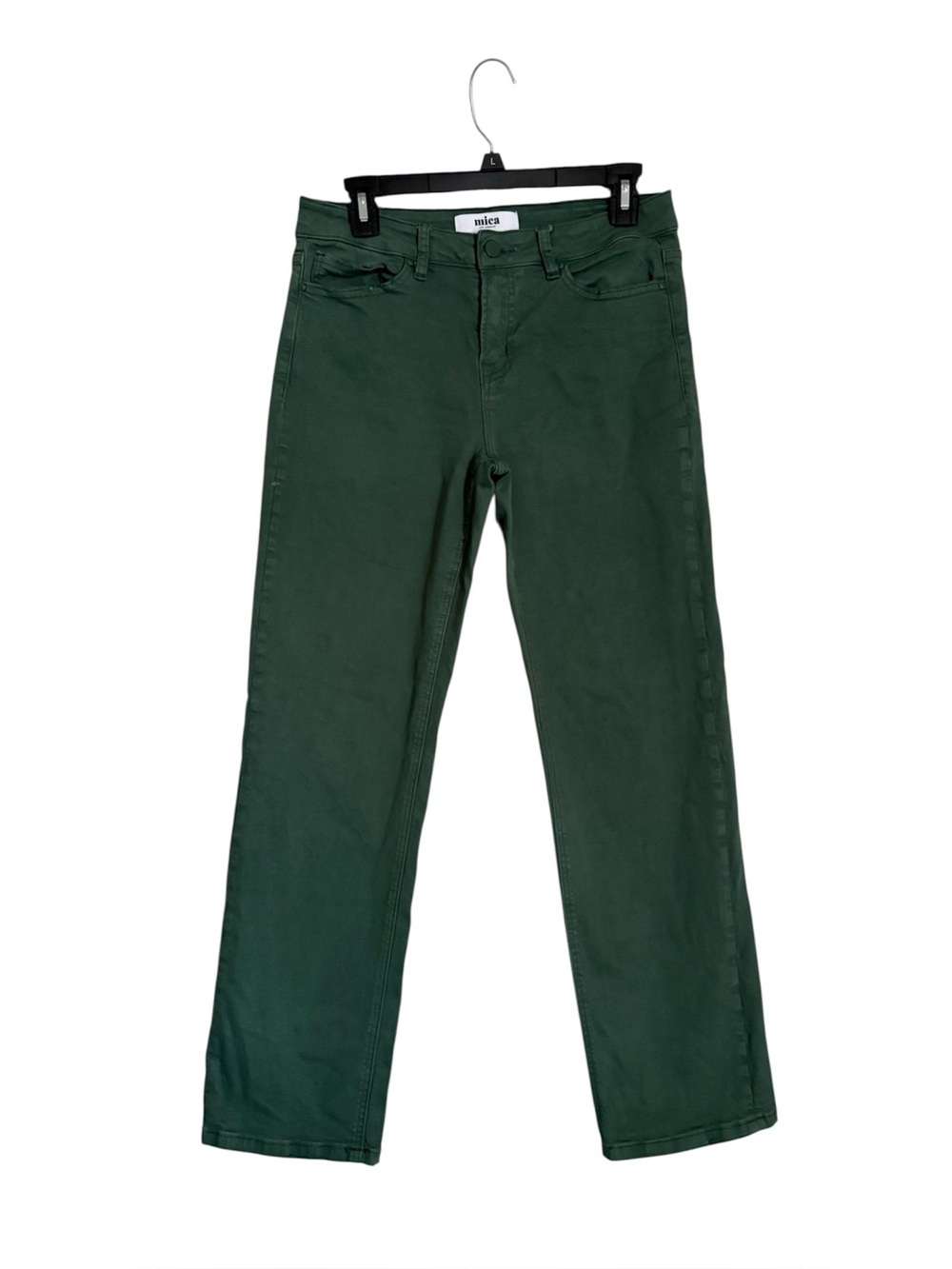 Mica Mid Rise Straight Ankle Jeans Cilantro, 29